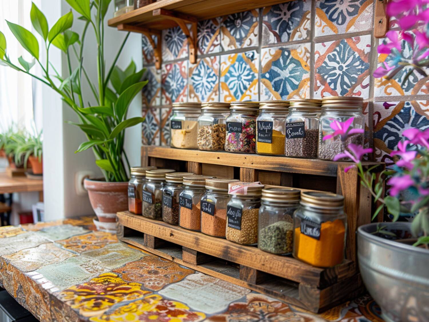 Jak zrobić półki na przyprawy z odzyskanych desek?