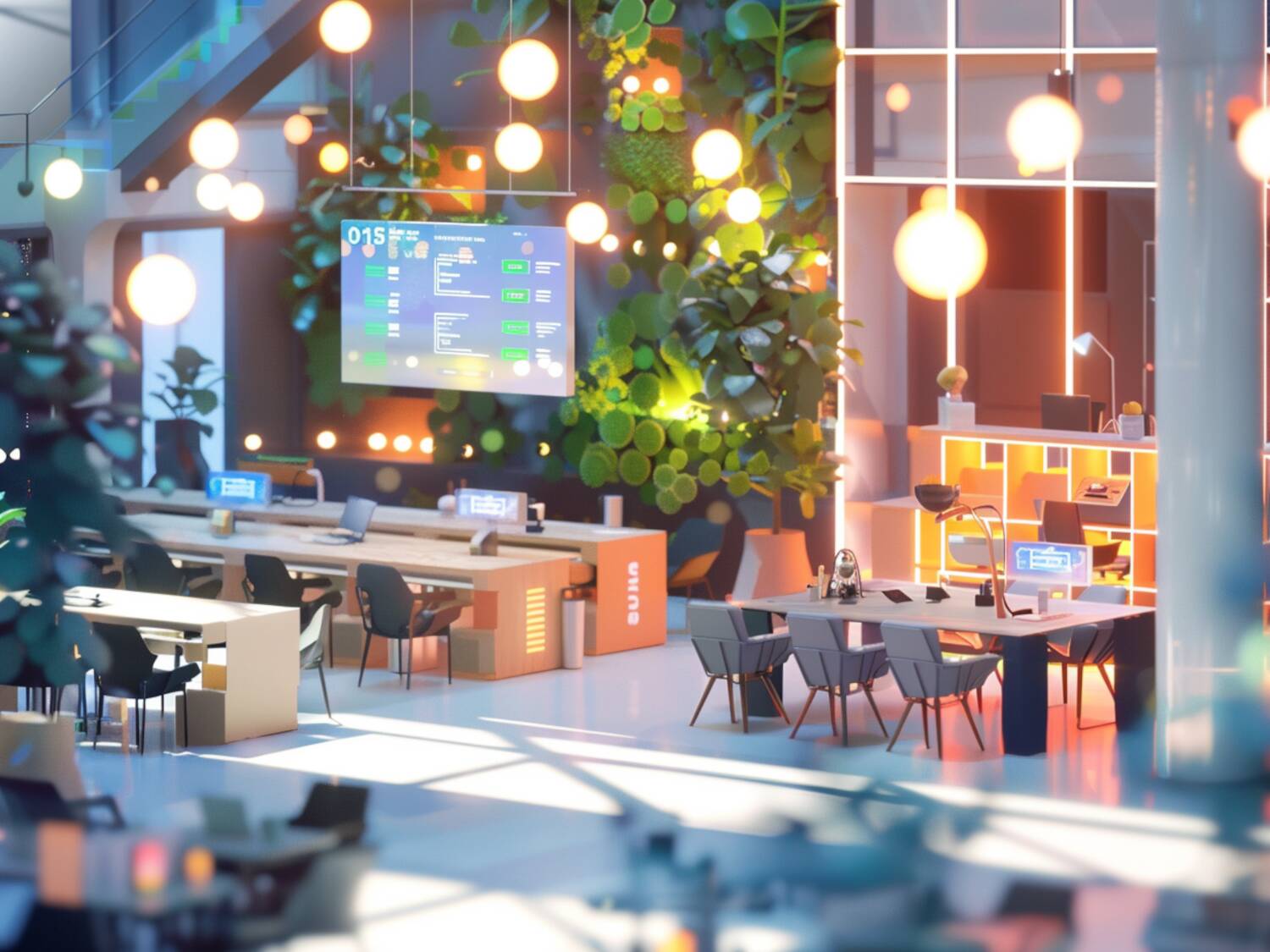 10 przykładów przestrzeni coworkingowych z inteligentnymi biurkami.