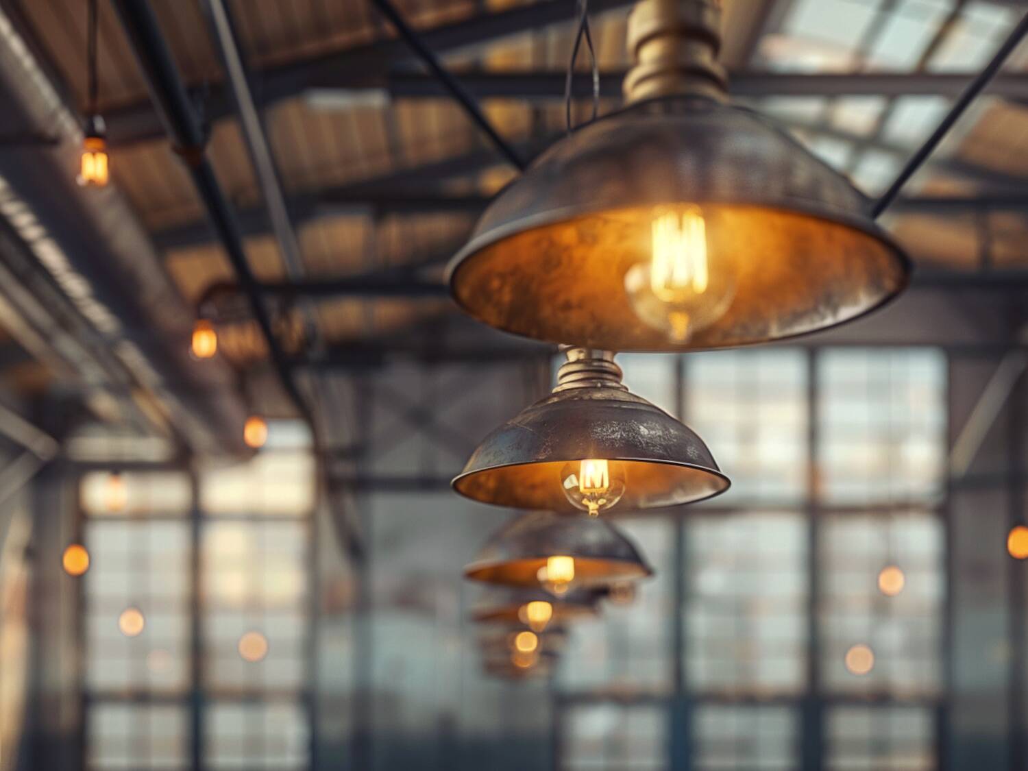 Oświetlenie sufitowe w stylu industrialnym – inspiracje.