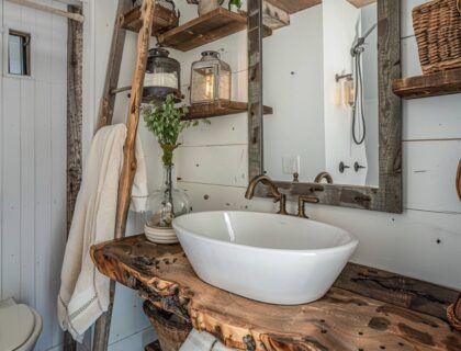 Jak urządzić małą łazienkę w stylu rustykalnym z funkcjonalnymi dodatkami