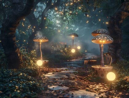 Jakie lampy ogrodowe najlepiej sprawdzą się w przestrzeniach otoczonych wysokimi drzewami