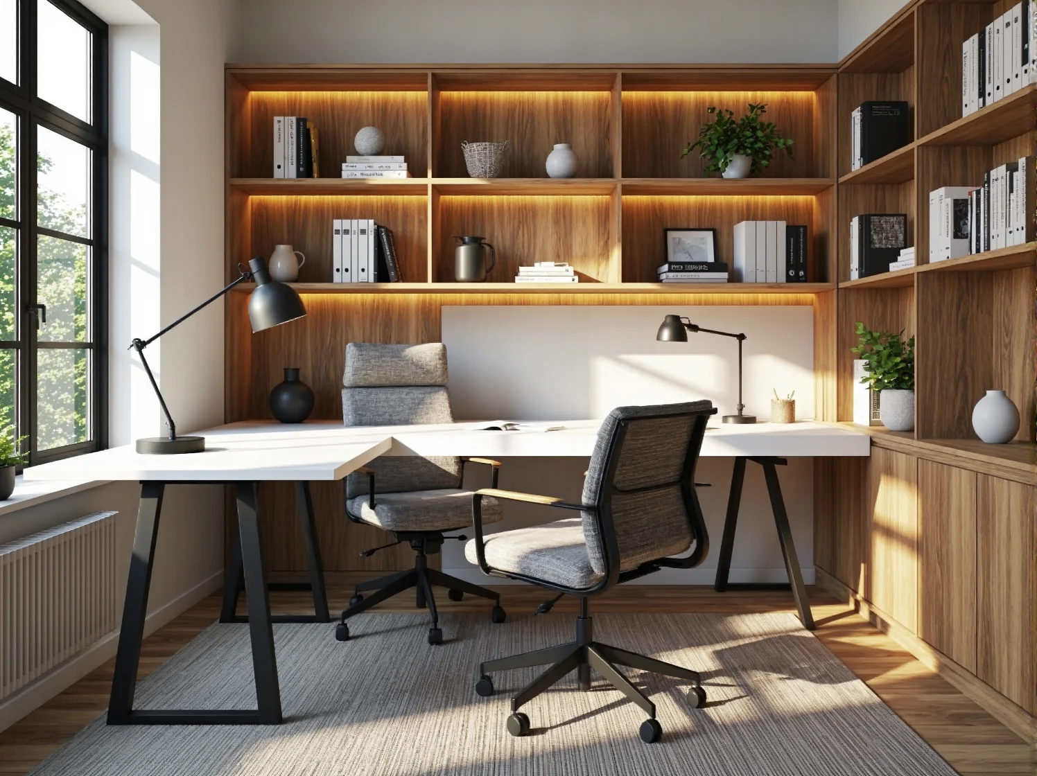 Drewniane krzesło obrotowe z miękkim siedziskiem łączące ergonomię i nordycki design.