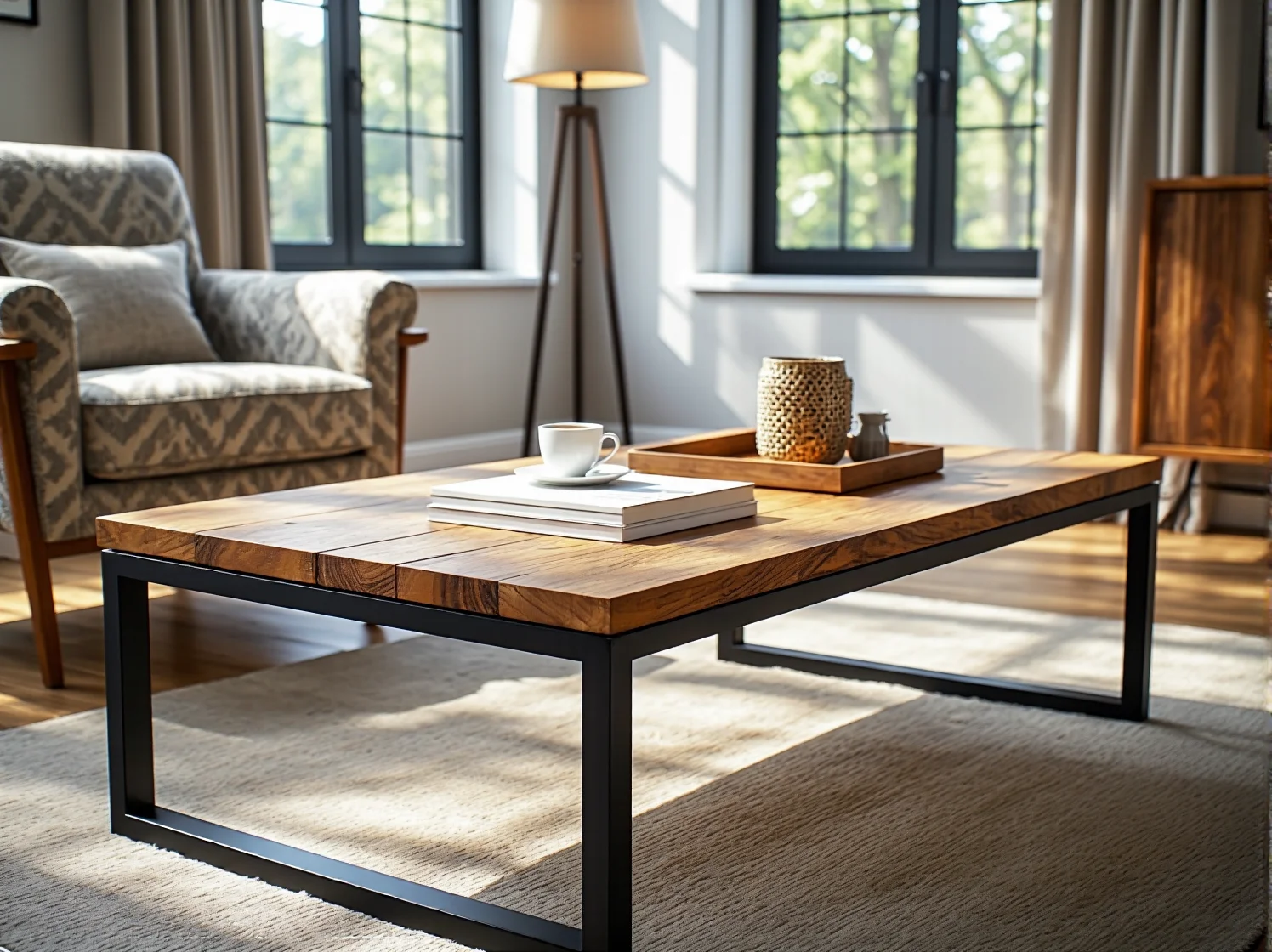 Unikalny stół kawowy z recyklingu łączący piękny design z troską o środowisko