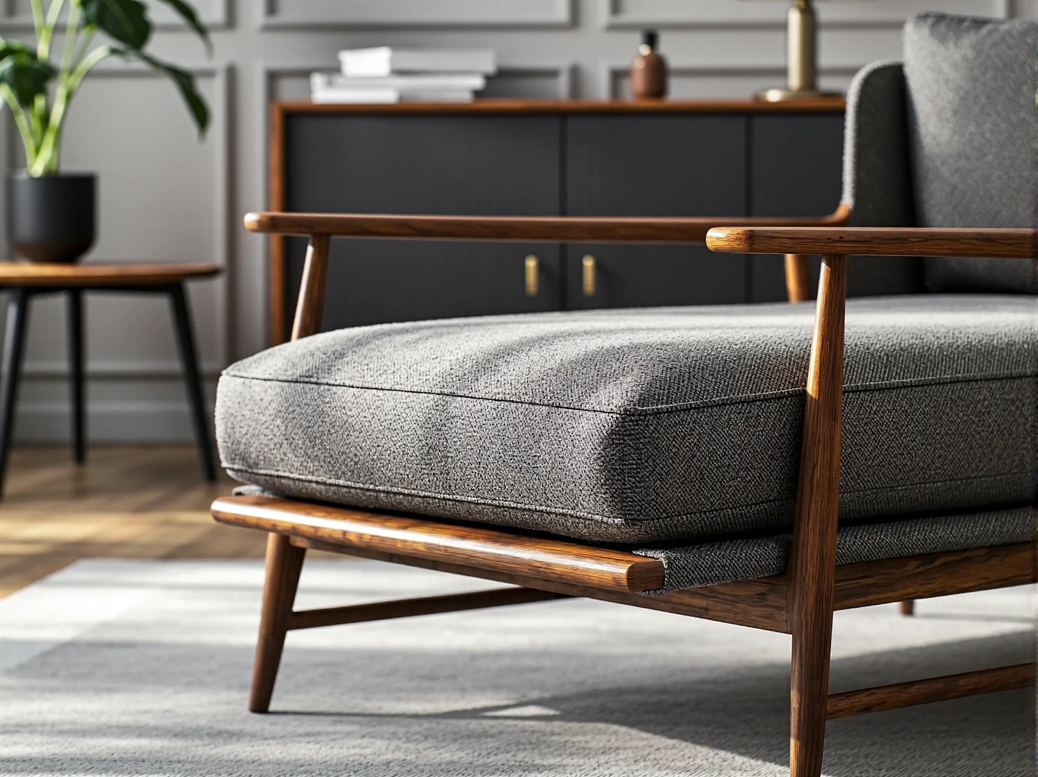 Stylowa komoda glamour z frezowanymi frontami i blaskiem do salonu