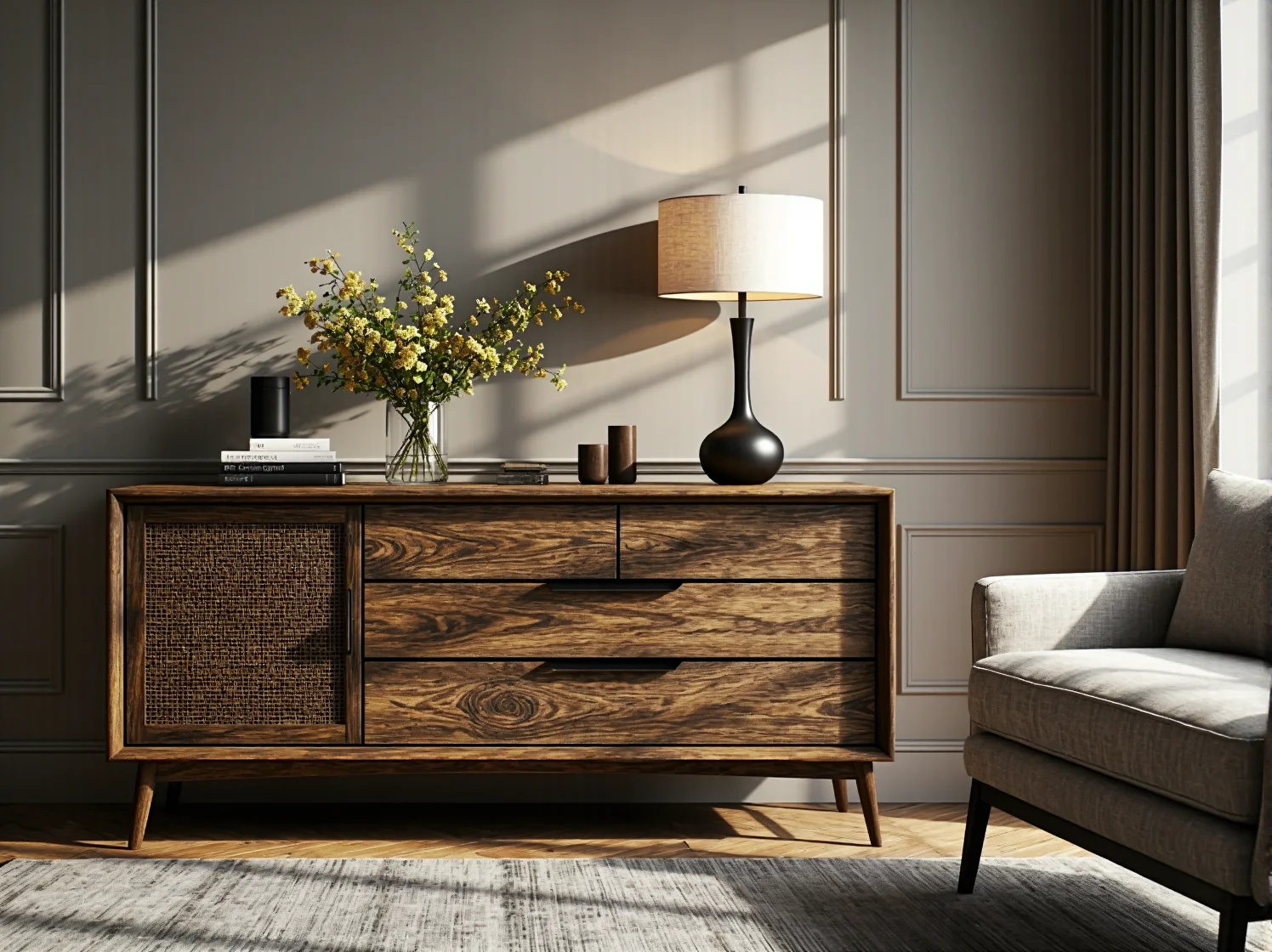 Proces twórczy młodego projektanta: szkice i materiały pokazujące dekonstrukcję tradycyjnych form.