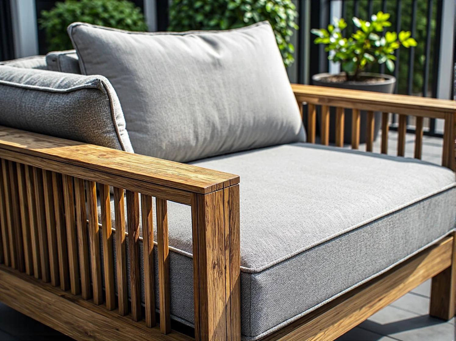 Metalowe krzesła i stolik na małym balkonie w stylu minimalistycznym. Trwałe materiały i design.