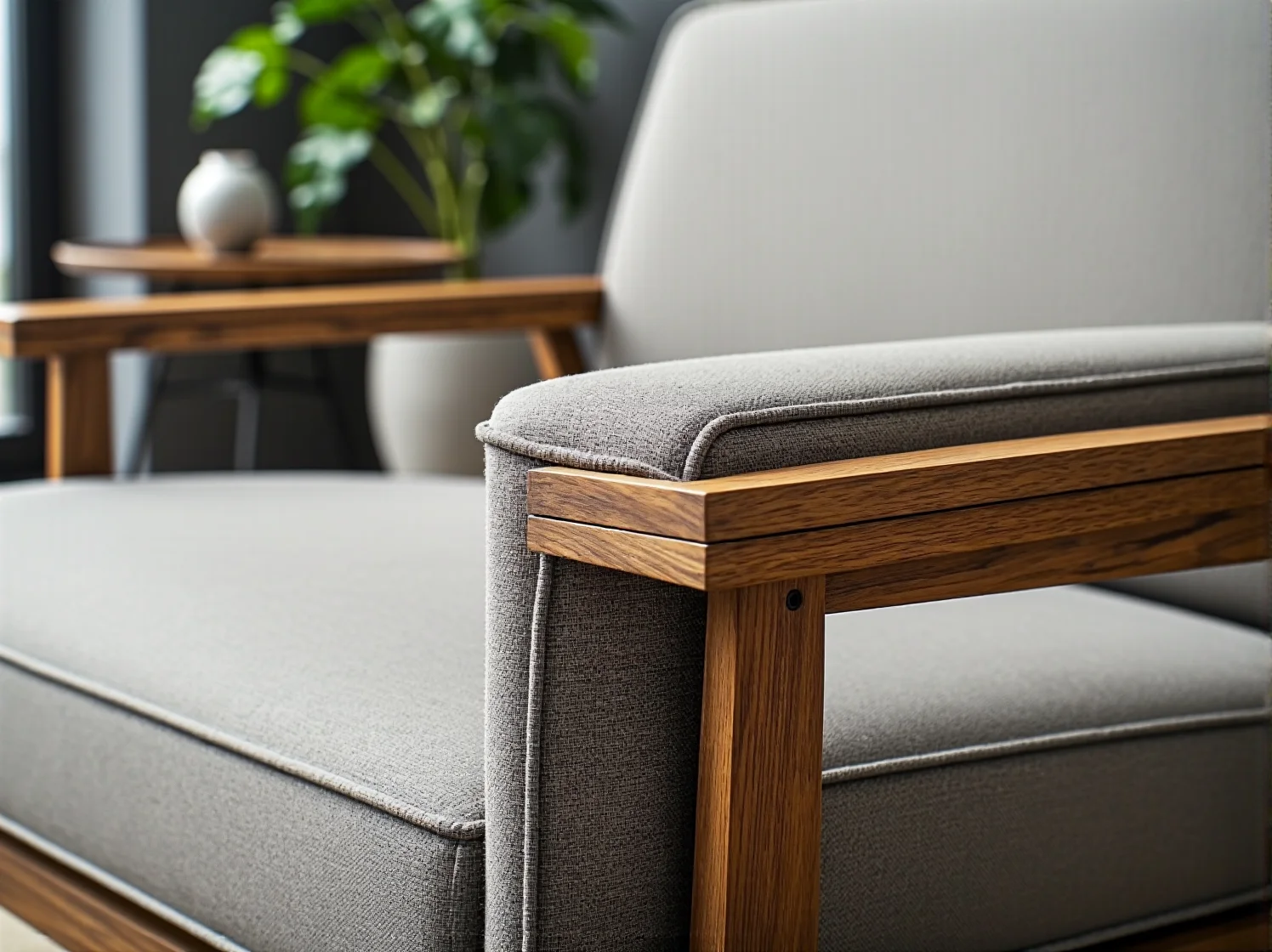 Etap montażu: Łączenie drewnianych elementów ramy krzesła DIY.