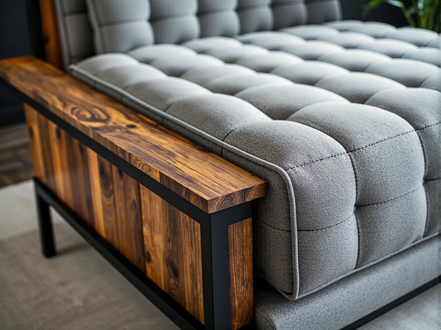 Detale z naturalnego drewna w sypialni - idealny wybór do wnętrz rustykalnych.