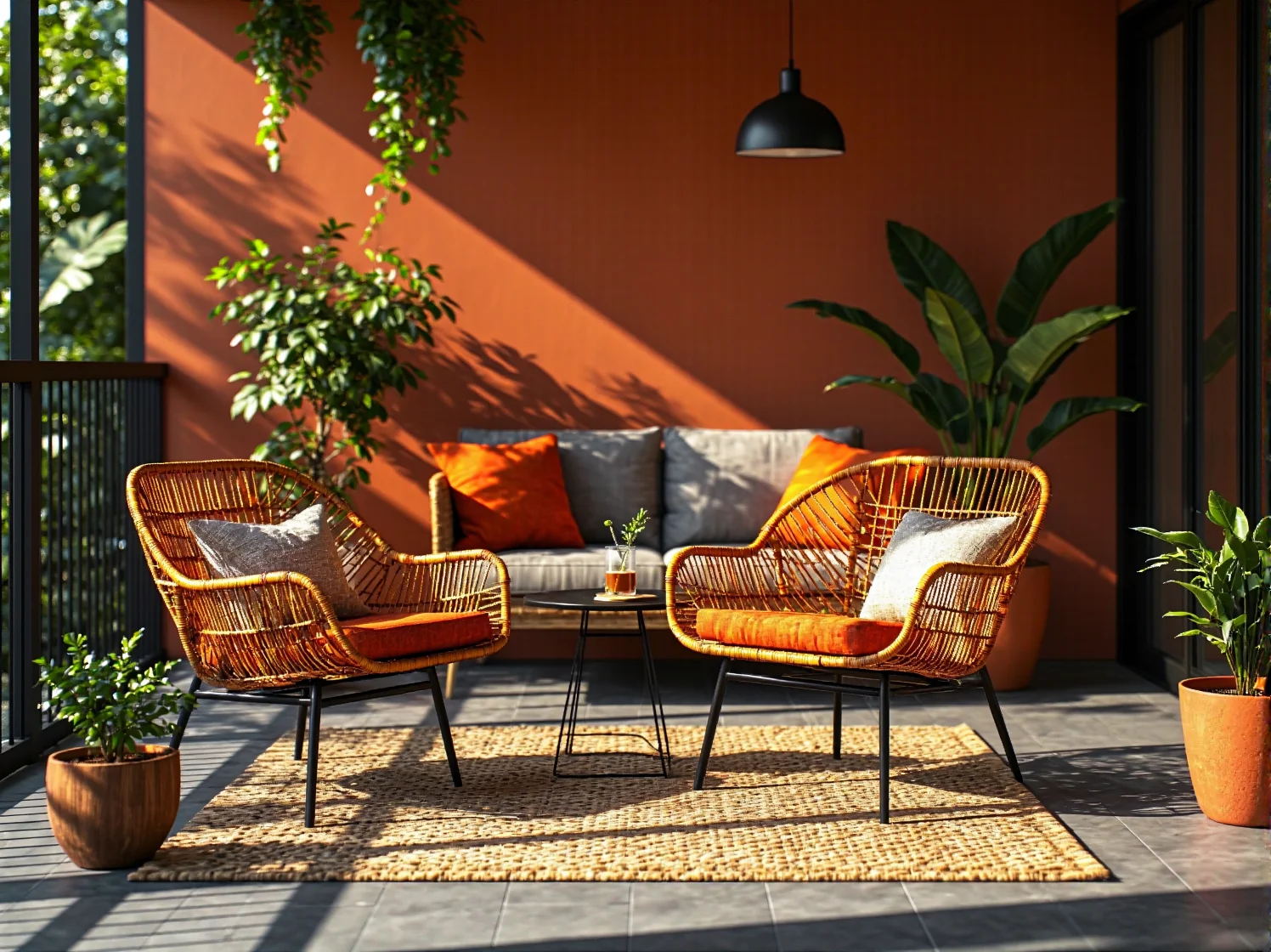 Jakie oświetlenie najlepiej komponuje się z meblami na balkon w stylu retro?