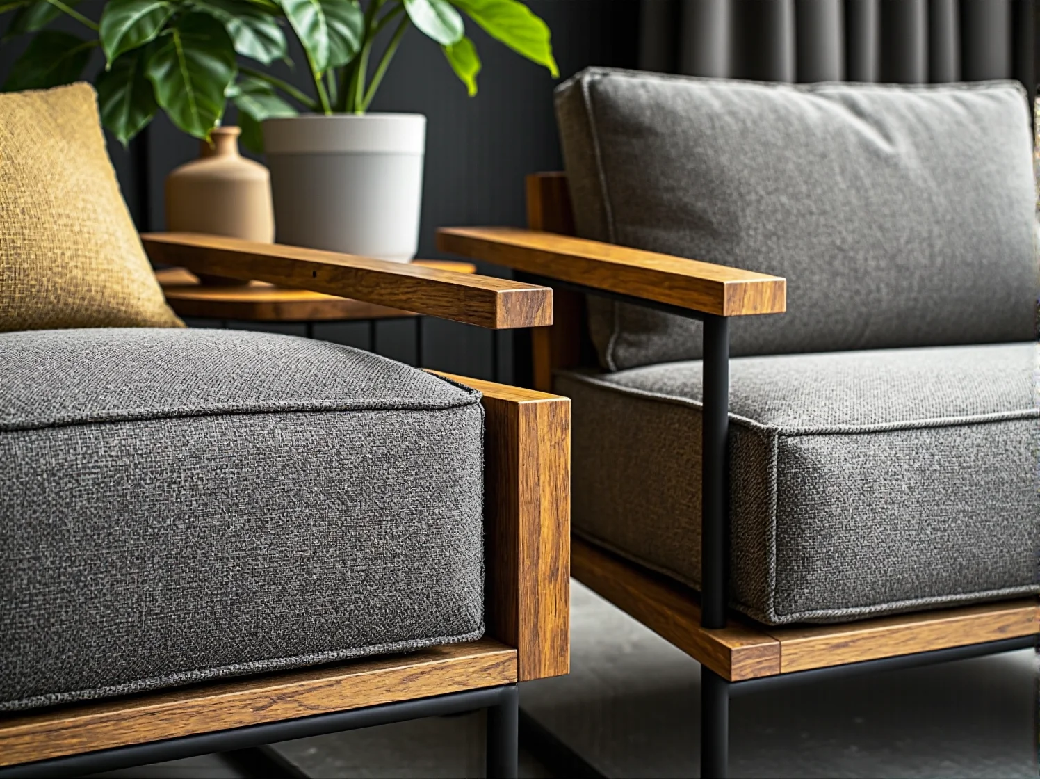 Nastrojowe lampiony i girlandy świetlne zdobiące retro przestrzeń ogrodową.