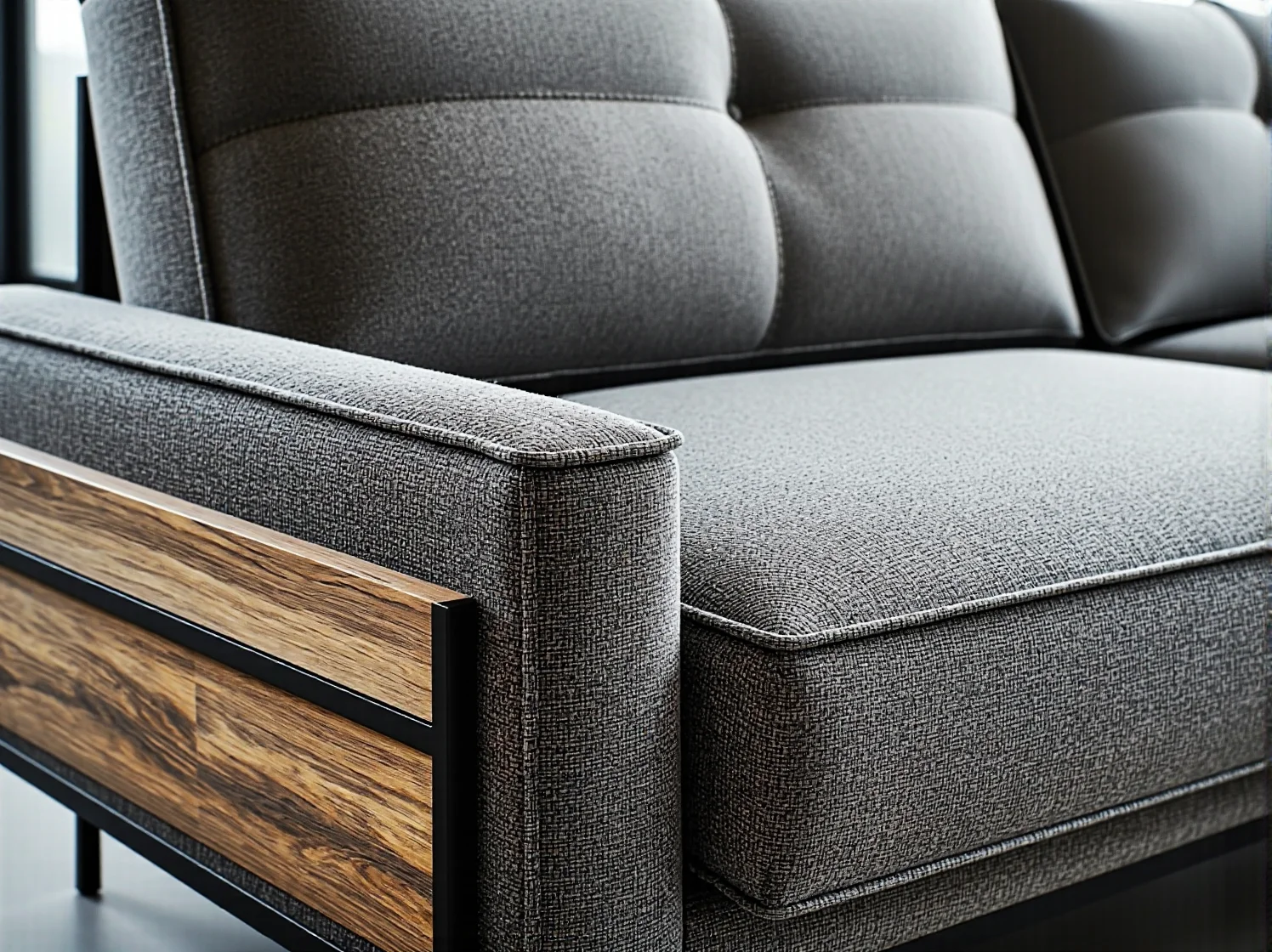 Pojemna szafa do wnętrza loftowego z czarnymi detalami.