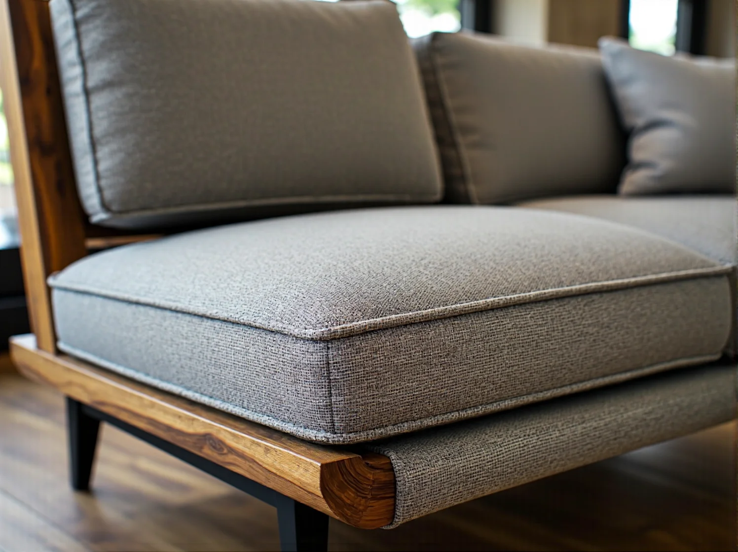 Miękkie poduszki, pledy i dywan jako dodatki ocieplające wystrój małego pokoju.