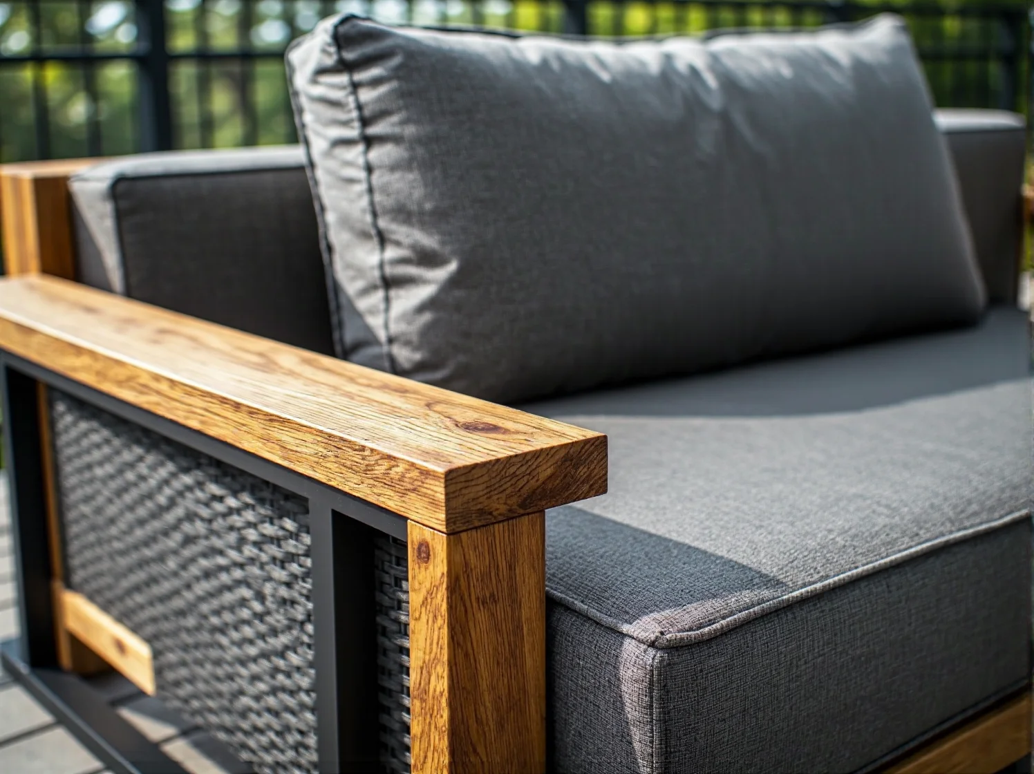 Składane meble balkonowe oszczędzające miejsce. Aranżacja minimalistycznego balkonu z małym stolikiem.