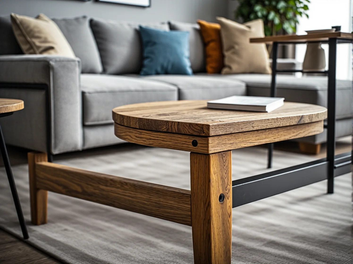 Półkotapczan i pufy ze schowkami jako sprytne meble wielofunkcyjne do niewielkich wnętrz.