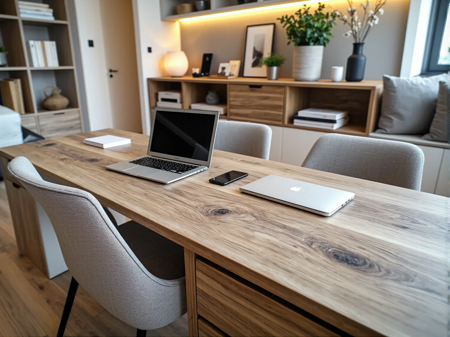 Szafa wnękowa na wymiar i jasne kolory powiększające mały metraż sypialni