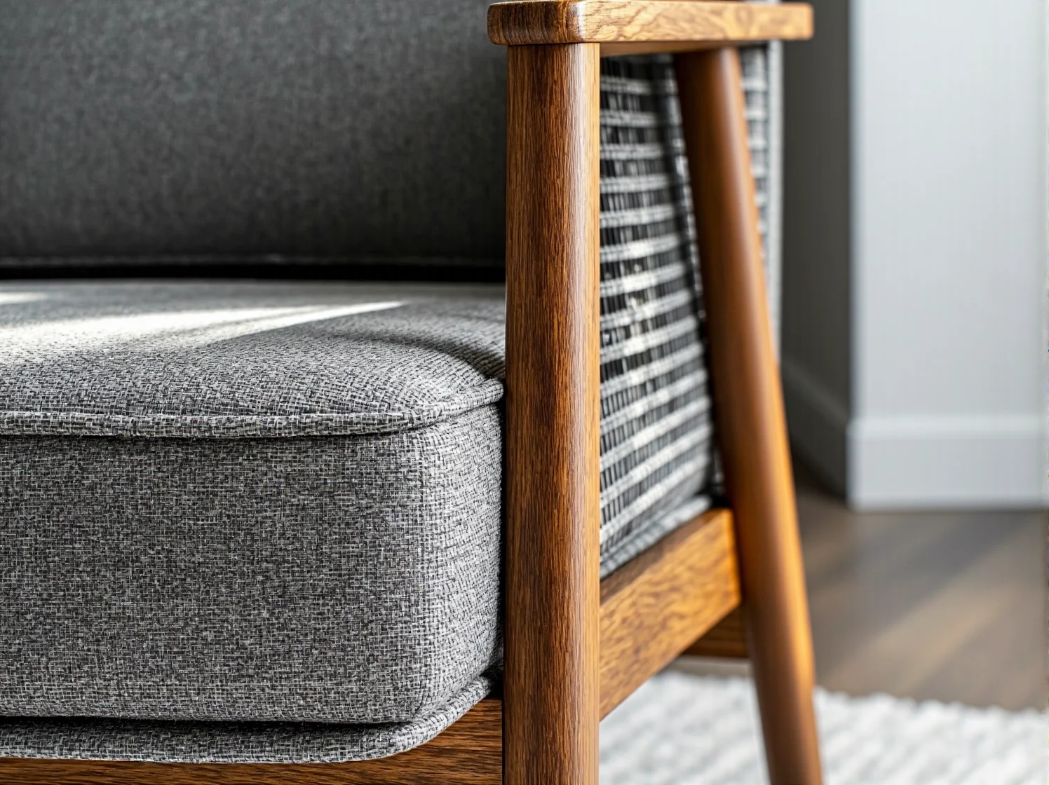 Wybór naturalnego drewna do produkcji rzemieślniczych mebli przez stolarza.