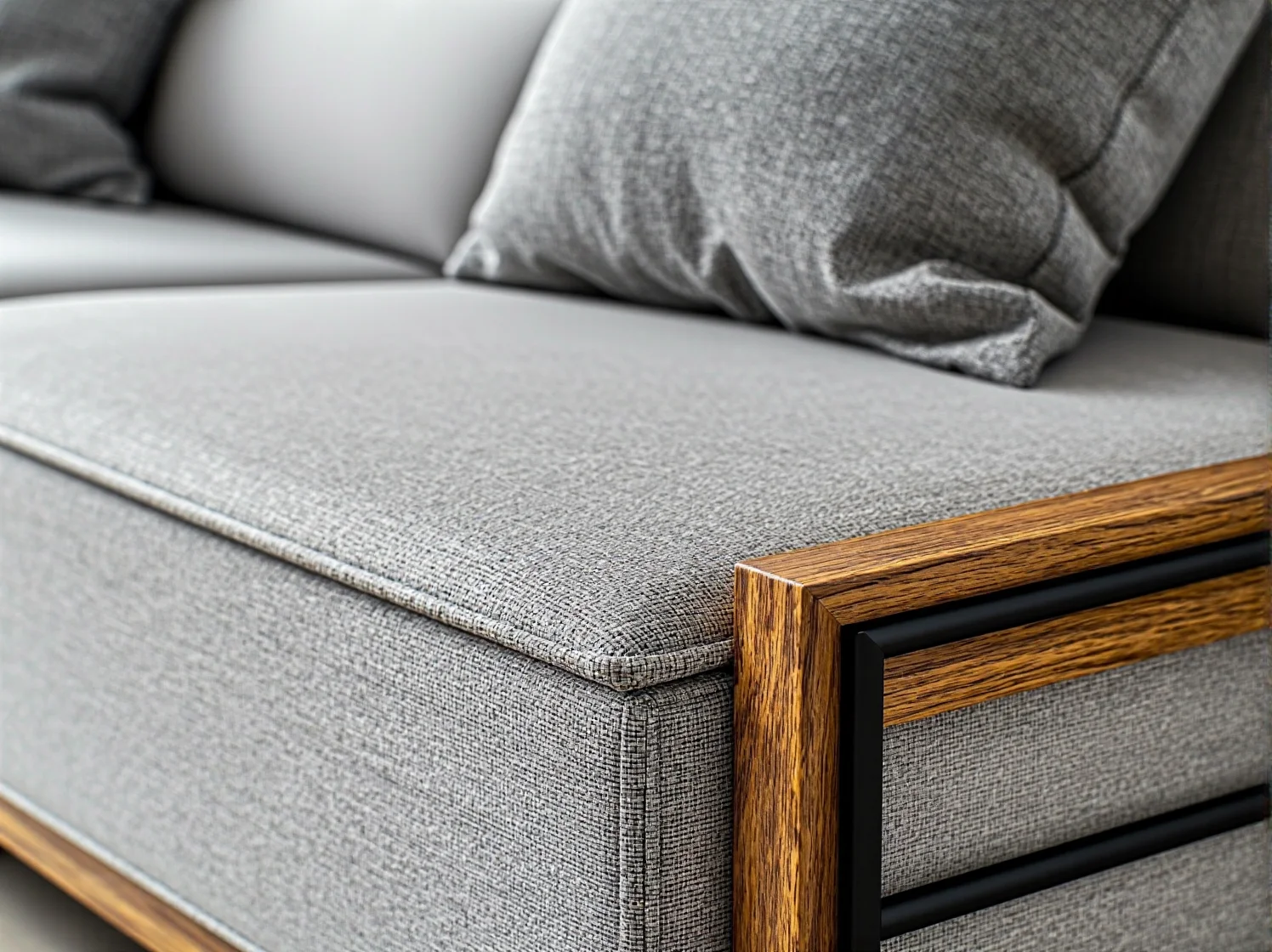 Nakładanie naturalnego oleju na gotowy stół z litego drewna przez rzemieślnika.